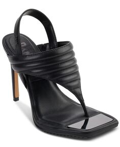 Женские классические сандалии Ranae с квадратным носком и пяткой на пятке DKNY, черный