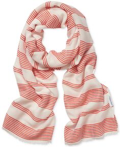 Женский полосатый шарф с запахом и бахромой Calvin Klein