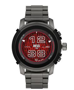 Мужские умные часы из нержавеющей стали с сенсорным экраном и рифленым металлическим браслетом, 48 мм Diesel