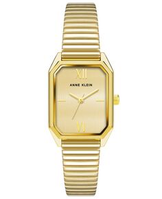 Женские восьмиугольные золотистые часы из нержавеющей стали, 35 мм Anne Klein, золотой