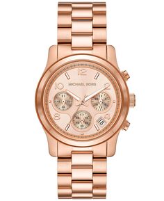 Женские часы-хронограф с браслетом из нержавеющей стали цвета розового золота, 38 мм Michael Kors, золотой