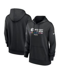 Женский черный пуловер с капюшоном Pittsburgh Steelers 2022 NFL Crucial Catch Therma Performance Nike, черный