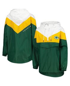 Женская ветровка с капюшоном и молнией до половины длины Green Bay Packers Staci Tommy Hilfiger