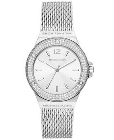 Женские часы Lennox с тремя стрелками, серебристый браслет из нержавеющей стали, 37 мм Michael Kors, серебро