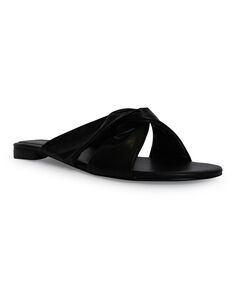 Женские сандалии на плоской подошве Nina — увеличенные размеры 10–14 SMASH Shoes, черный
