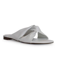 Женские сандалии на плоской подошве Nina — увеличенные размеры 10–14 SMASH Shoes, белый