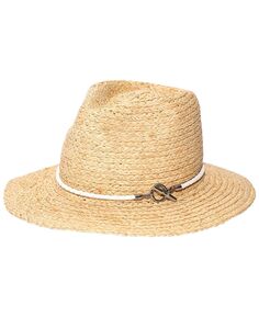 Шляпа-федора из рафии с веревочной лентой Lauren Ralph Lauren, белый