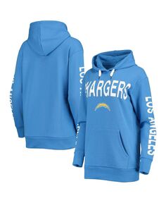 Женский пуловер с капюшоном синего цвета Los Angeles Chargers Extra Point G-III 4Her by Carl Banks