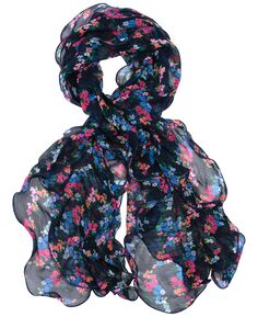 Женский шарф Evelyn с цветочным принтом и рюшами Lauren Ralph Lauren