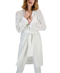 Женский вязаный кардиган-свитер Duster I.N.C. International Concepts, белый