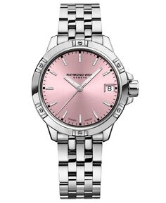 Женские швейцарские часы Tango Classic с браслетом из нержавеющей стали, 30 мм Raymond Weil, розовый