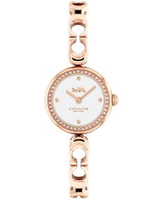 Женские кварцевые часы Gracie с браслетом из нержавеющей стали цвета розового золота, 23 мм COACH, золотой