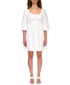 Женское хлопковое платье с эластичной резинкой на талии Sanctuary, белый