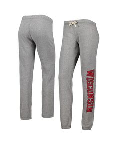Женские брюки-джоггеры три-смесового цвета Heather Grey Wisconsin Badgers Victory Springs League Collegiate Wear