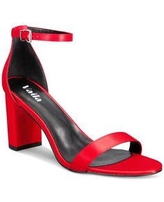 Женские классические босоножки Zoe на блочном каблуке с ремешком на щиколотке VAILA SHOES, красный