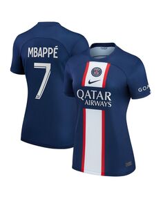 Женская синяя футболка Kylian Mbappé Paris Saint-Germain 2022/23, домашняя реплика игрока Nike, синий