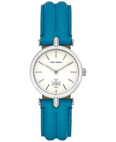 Женские часы Kira с синим кожаным ремешком, 30 мм Tory Burch, синий
