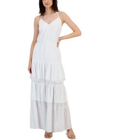 Женское вязаное платье макси без рукавов INC International Concepts с вырезом через шею I.N.C. International Concepts, белый