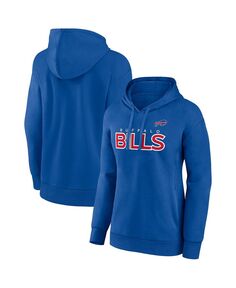 Женский пуловер с капюшоном с логотипом Royal Buffalo Bills, перекрестный пуловер с v-образным вырезом Fanatics