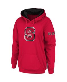 Женский красный пуловер с капюшоном и большим логотипом NC State Wolfpack Stadium Athletic, красный