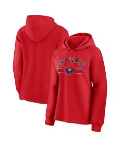 Женский красный пуловер с капюшоном Washington Capitals Perfect Play с логотипом реглан Fanatics, красный
