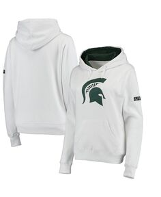 Белый женский пуловер с большим логотипом Michigan State Spartans Stadium Athletic, белый