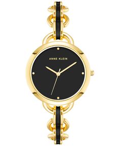 Женские часы-браслет с золотистым эмалью, 36 мм Anne Klein