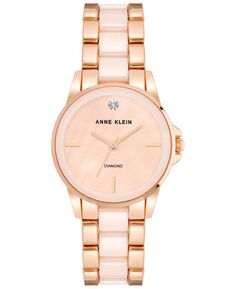 Женские часы с керамическим и металлическим браслетом 30 мм Anne Klein