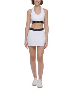 Женская юбка-трапеция с логотипом Calvin Klein, белый