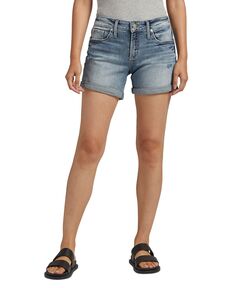 Женские джинсовые шорты-бойфренды со средней посадкой Silver Jeans Co.