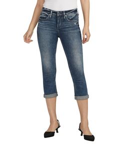 Женские джинсы-капри Suki со средней посадкой Silver Jeans Co.