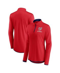 Женская фирменная красная куртка Washington Nationals Worth The Drive с молнией на четверть Fanatics, красный