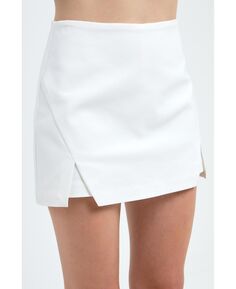 Женская мини-юбка с вырезами endless rose, белый