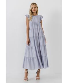 Женское многоярусное платье макси English Factory
