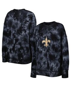 Женский черный три-смесовый пуловер New Orleans Saints Bailey Tie-Dye, свитшот MSX by Michael Strahan, черный