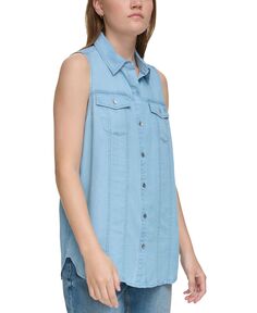 Женская рубашка без рукавов с воротником Calvin Klein Jeans