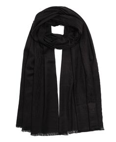 Женский жаккардовый шарф с логотипом Lauren Ralph Lauren, черный