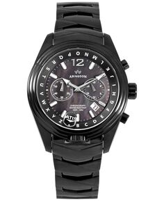 Женские часы Katherine с хронографом и браслетом из нержавеющей стали с черным ионным покрытием, 40 мм Abingdon Co., черный