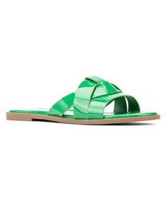 Женские туфли на плоской подошве Tiana на широкой подошве Fashion To Figure, зеленый
