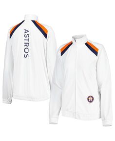 Женская белая спортивная куртка с молнией во всю длину Houston Astros Red Flag G-III 4Her by Carl Banks, белый