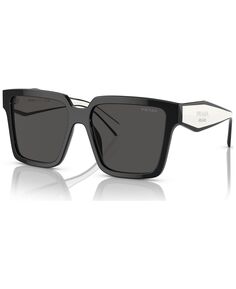 Женские солнцезащитные очки с низкой перемычкой, PR 24ZSF PRADA, черный