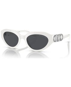 Женские овальные солнцезащитные очки Empire, MK219253-X 53 Michael Kors, белый