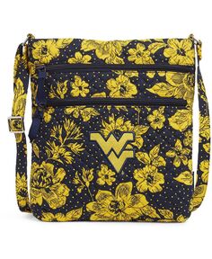 Женская хипстерская сумка через плечо West Virginia Mountaineers Rain Garden с тройной молнией Vera Bradley