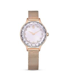 Женские кварцевые часы Octea Nova из металла цвета розового золота, швейцарское производство, 33 мм Swarovski, розовый
