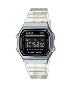 Цифровые часы Casio в винтажном стиле из прозрачной смолы унисекс, 36,3 мм, A168XES-1BVT G-Shock