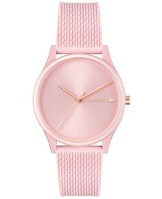 Женские часы с розовым силиконовым ремешком Crocodelle, 36 мм Lacoste, розовый