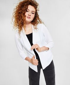 Миниатюрный пиджак с шалевым воротником и рукавами 3/4 Bar III, белый