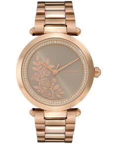 Женские фирменные часы из нержавеющей стали с цветочным ионным покрытием и гвоздикой, золотистые, 34 мм Olivia Burton
