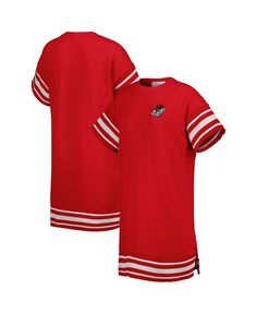 Красное женское платье-футболка с каскадом Georgia Bulldogs Touch, красный