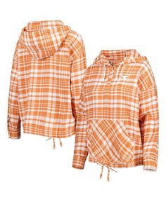 Женский клетчатый пуловер с капюшоном Texas Longhorns Texas Orange Concepts Sport